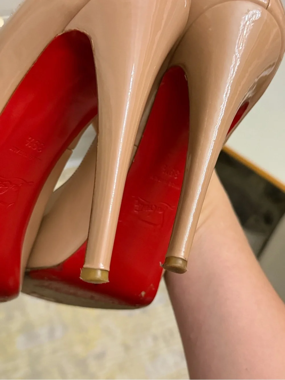 Christian Louboutin sleek nude